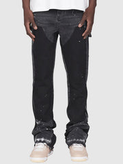 Washed Jeans Men Vintage Ankle Length Trousers Mid Waist Pockets Button Zipper Fly Distressed Denims Streetwear Straight Pants
