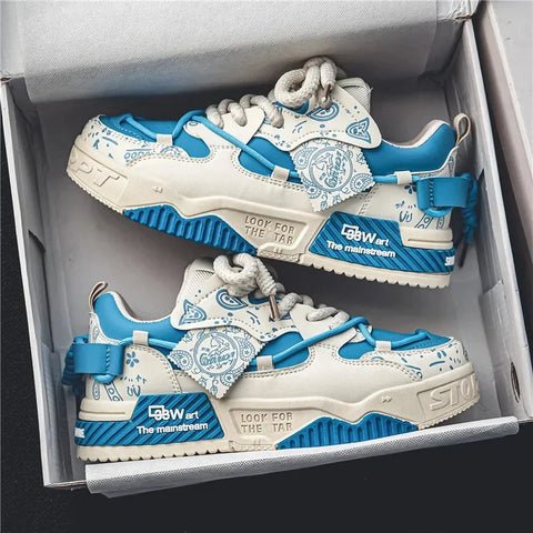 New Spring Trendy Men's Shoes Versatile Casual Board Shoes Men's Niche Original Explosion Style Thick Bottom Sports Shoes
