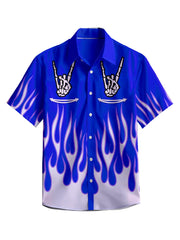 3D Y2k Button Shirt Gothic Pink Skull Print Hawaiian Shirt Men/Women Unisex Shirts Summer Short Sleeve Shirt Streetwear