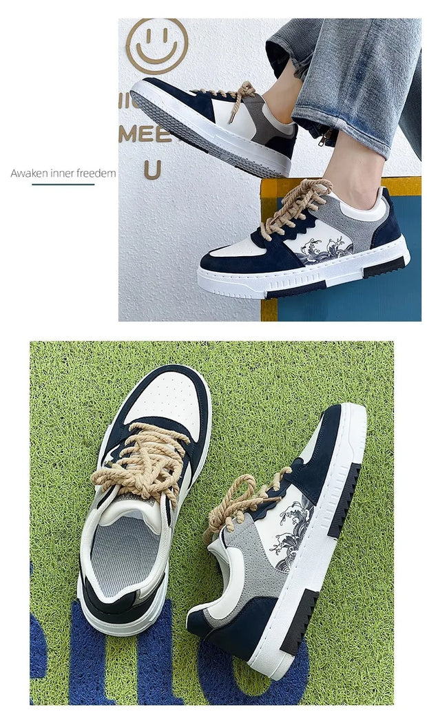 hot sale Students casual sports board shoes Outdoor men's Leisure sneakers  Non-slip thick bottom Men's running shoes