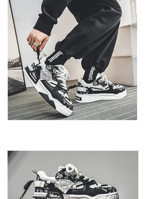 New Spring Trendy Men's Shoes Versatile Casual Board Shoes Men's Niche Original Explosion Style Thick Bottom Sports Shoes