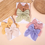 2Pcs/Set Girls Sweet Print Bows Hair Clips Hairpins Ribbon Barrettes Duckbill Clip Headwear Female Summer Hair Accessories