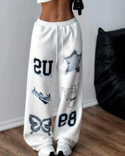 Street Hip-hop Loose Cotton Straight Wide-leg Casual Pants Women American Retro Harajuku Y2K Fashion Oversized Trousers