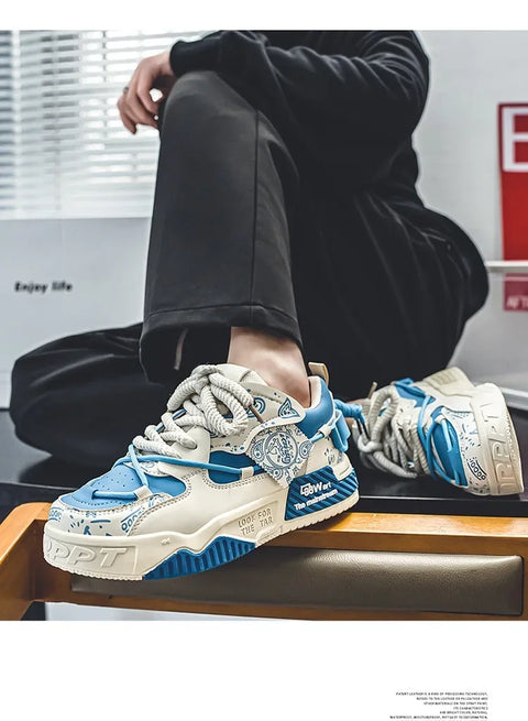 New Spring Trendy Men's Shoes Versatile Casual Board Shoes Men's Niche Original Explosion Style Thick Bottom Sports Shoes