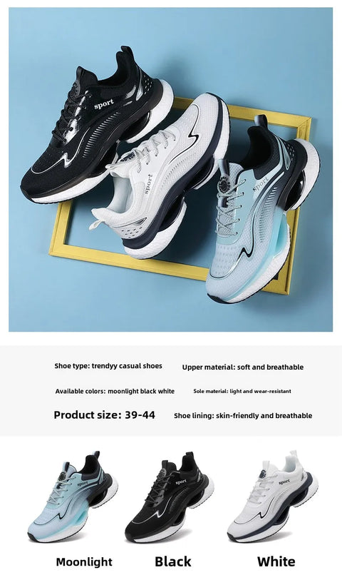Men Sneakers Running Shoes Women Plus Size Sports Shoes Casual Couple Trainers Shock Tennis Gym Shoes