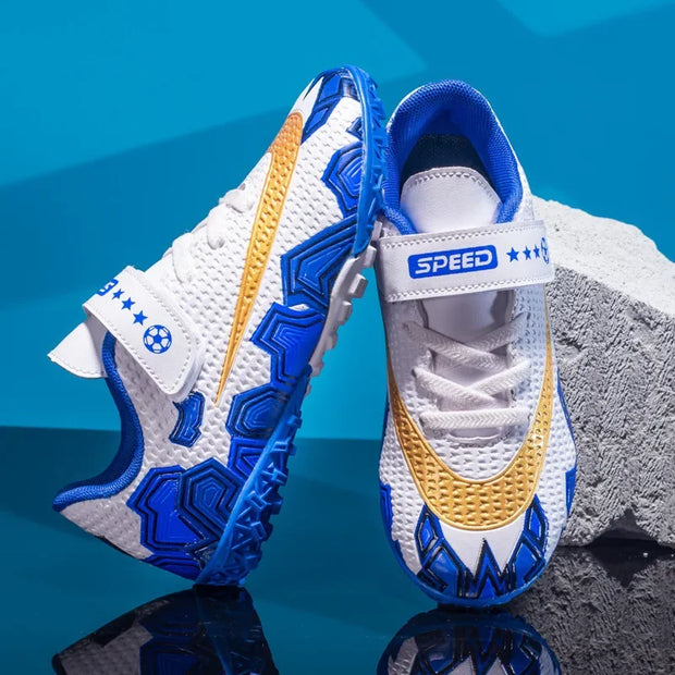 Cristiano Ronaldo Kids Soccer Shoes Boys And Girls Training Match Play Magic Tape Sticky Trainers Football Boots For Children