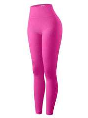 Women's Solid High Waist Sports Pants, High Stretch Seamless Yoga Leggings, Ladies Sportswear for Indoor Outdoor Wear