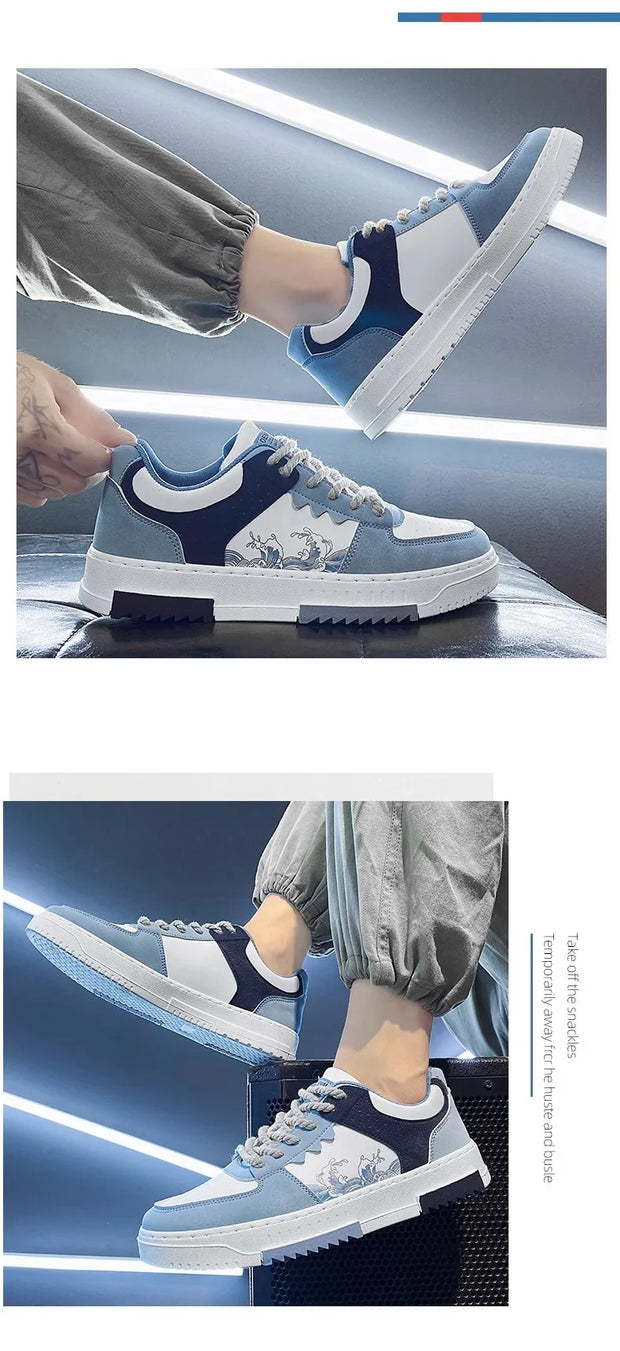 hot sale Students casual sports board shoes Outdoor men's Leisure sneakers  Non-slip thick bottom Men's running shoes