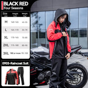 SULAITE Motorcycle Raincoat Suits Men Waterproof Rain Gear Rain Jacket Reflective Work Rain Coats Lightweight Hiking Rainsuit