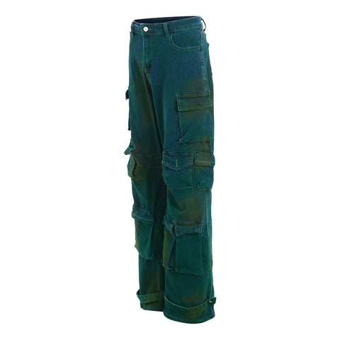 Baggy Jeans Women High Waist Straight Leg Wide Leg Washed Denim Trousers Casual Cargo Jeans Bootcut Straight Long Stilt Pants
