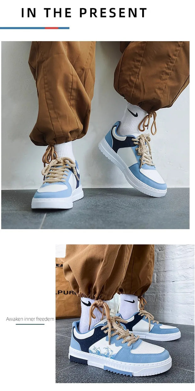 hot sale Students casual sports board shoes Outdoor men's Leisure sneakers  Non-slip thick bottom Men's running shoes