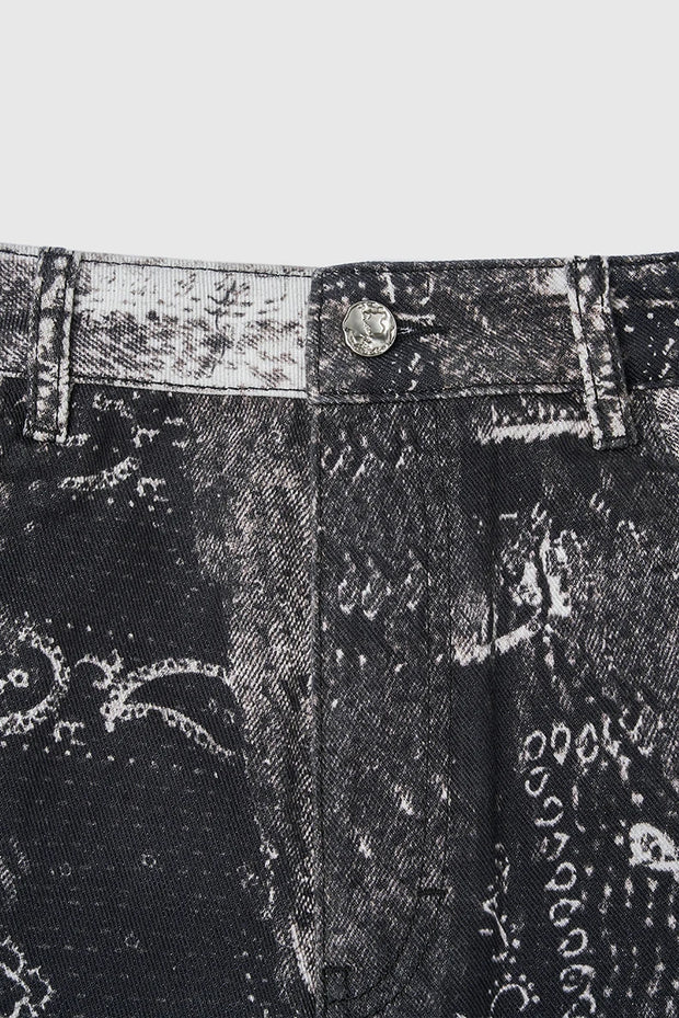 Y2K Fashion Design Jeans for Men and Women 2024 New Clothing Street Cool Loose Straight Retro Washed High-End Trousers