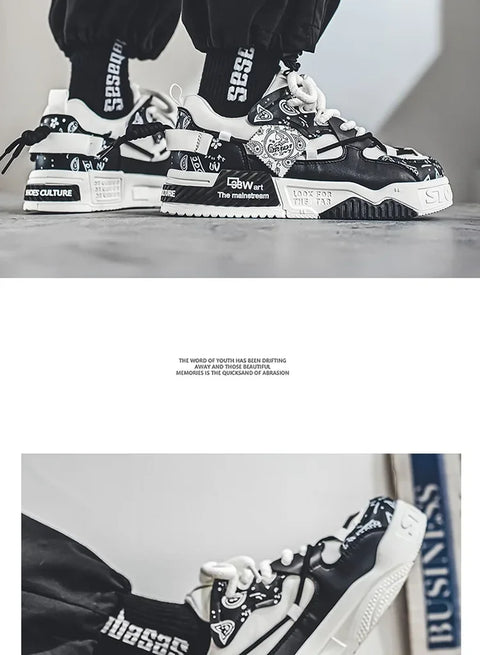 New Spring Trendy Men's Shoes Versatile Casual Board Shoes Men's Niche Original Explosion Style Thick Bottom Sports Shoes