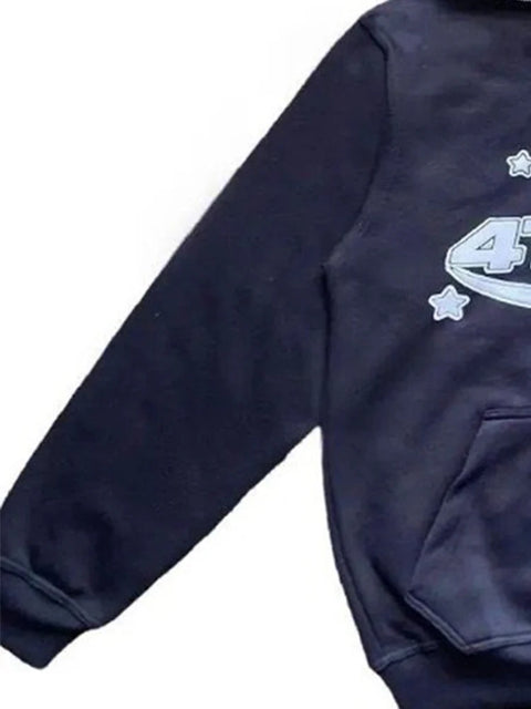 BIG PROMOTION Y2K Autumn and Winter Men's Gothic New Black and White Letter Printing 3D Digital Printing Full Zip Sweater