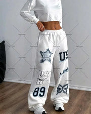 Street Hip-hop Loose Cotton Straight Wide-leg Casual Pants Women American Retro Harajuku Y2K Fashion Oversized Trousers
