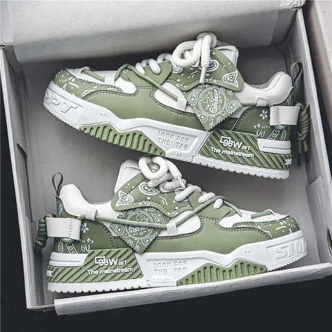 New Spring Trendy Men's Shoes Versatile Casual Board Shoes Men's Niche Original Explosion Style Thick Bottom Sports Shoes
