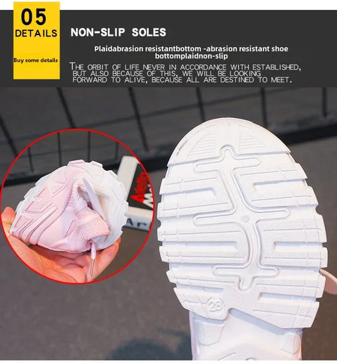 Ultra-Light Breathable Kids Sports Shoes Spring Autumn New Style Primary School Students Running Shoes Boys Girls Net Face