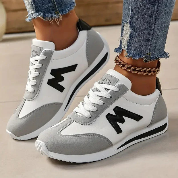 Women Designer Sneakers Round Head Deep Mouth Light Sneakers Versatile Breathable Cross Lace Casual Sneakers Zapatos De Mujer