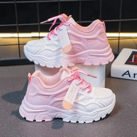 Ultra-Light Breathable Kids Sports Shoes Spring Autumn New Style Primary School Students Running Shoes Boys Girls Net Face