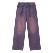Loose Straight Leg Denim Wide Leg Pants Women's Style Washed out Vintage Colored Jeans Spring Summer Casual Female Clothing