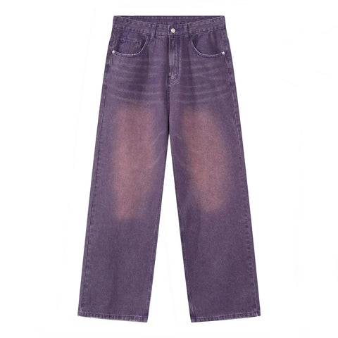Loose Straight Leg Denim Wide Leg Pants Women's Style Washed out Vintage Colored Jeans Spring Summer Casual Female Clothing
