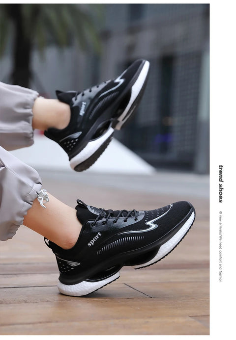 Men Sneakers Running Shoes Women Plus Size Sports Shoes Casual Couple Trainers Shock Tennis Gym Shoes