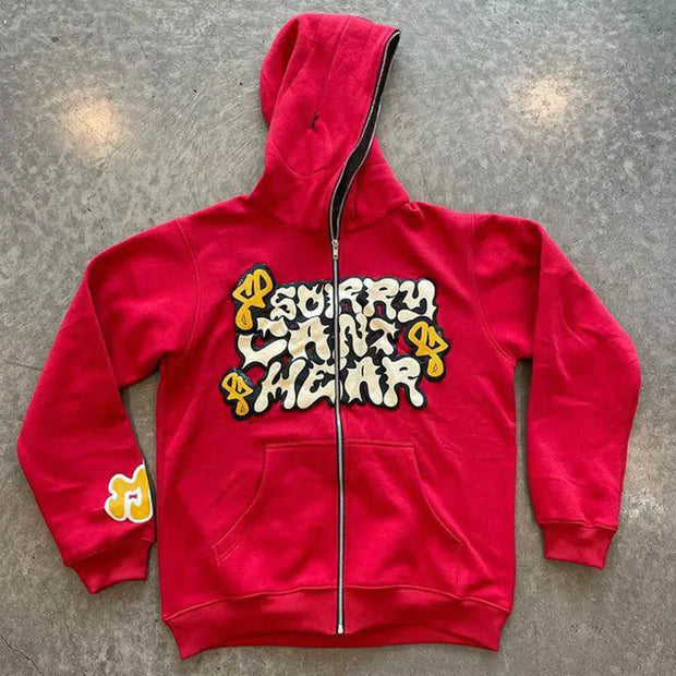 Y2k Harajuku Jacket Letter Print Coat Women Men Jackets Zip Hooded Sweatshirt Oversized Long-sleeved Zipper Top Casual Hoodies
