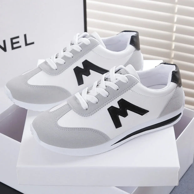 Women Designer Sneakers Round Head Deep Mouth Light Sneakers Versatile Breathable Cross Lace Casual Sneakers Zapatos De Mujer