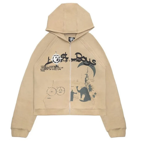 Y2K Rhinestone Cobweb Zip Up Oversized Sweatshirt 2022 Autumn Goth Hoodie Men Women Grunge Hooded Jacket Streetwear Y2K Clothing