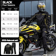 SULAITE Motorcycle Raincoat Suits Men Waterproof Rain Gear Rain Jacket Reflective Work Rain Coats Lightweight Hiking Rainsuit