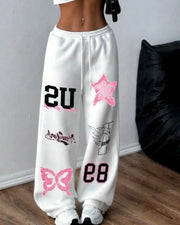 Street Hip-hop Loose Cotton Straight Wide-leg Casual Pants Women American Retro Harajuku Y2K Fashion Oversized Trousers