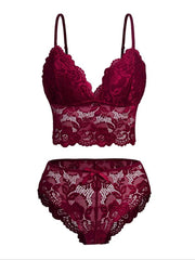 "Floral Lace Comfort Lingerie Set"