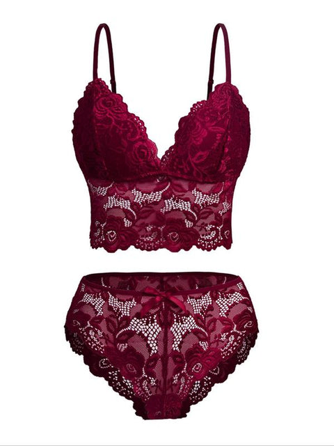 "Floral Lace Comfort Lingerie Set"