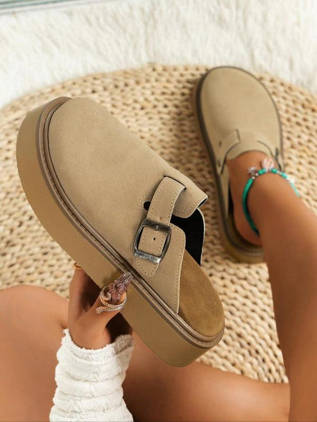 Women's Solid Color Slip-On Walking Shoes