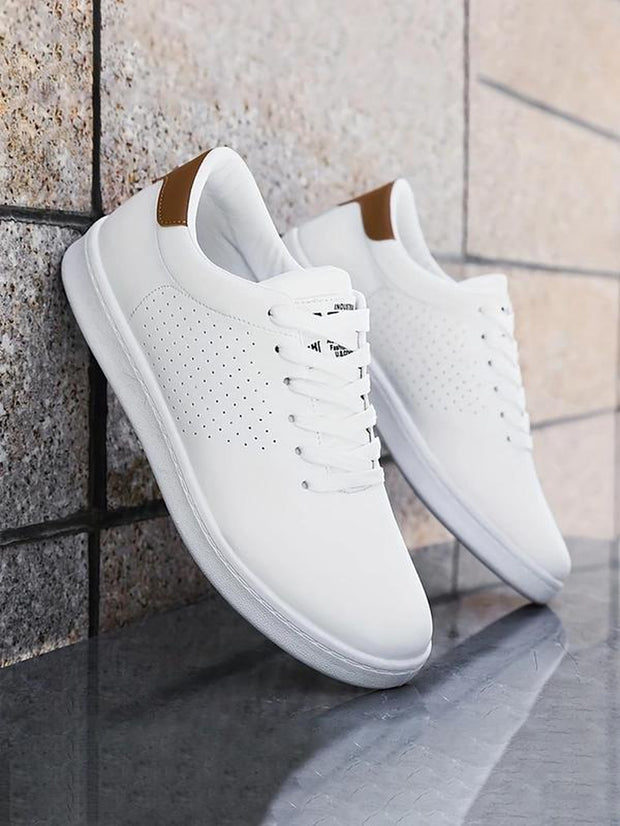 Men's Plain Breathable Low Top Skate Shoes