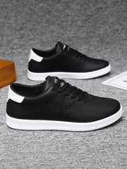 Men's Plain Breathable Low Top Skate Shoes