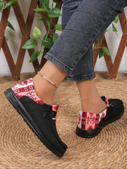 Women's Ethnic Pattern Slip-On Sneakers