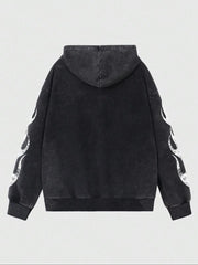  Street Fashion Casual Loose Long Sleeve Hooded Outerwear for Daily Wear