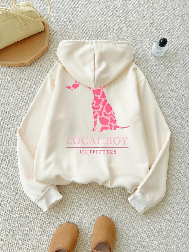 Women's Giraffe Print Hoodie