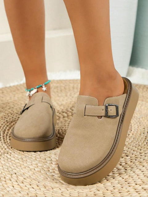 Women's Solid Color Slip-On Walking Shoes