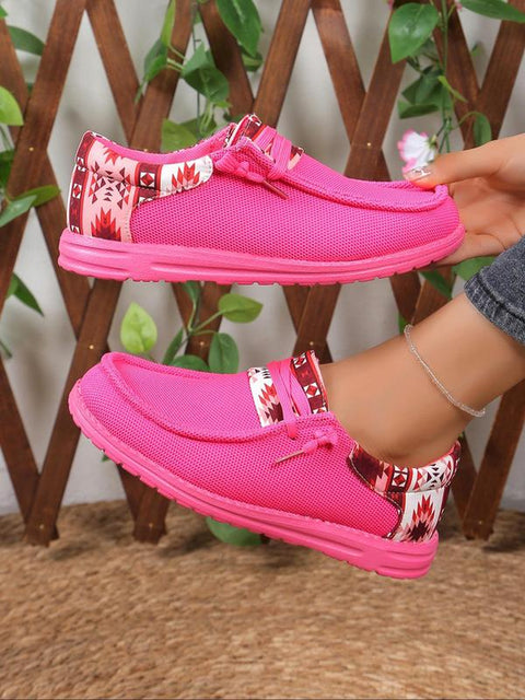 Women's Ethnic Pattern Slip-On Sneakers