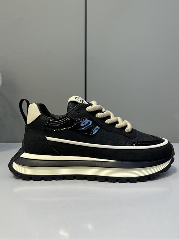 Men's Stylish Letter Design Lace-Up Low Top Sneakers